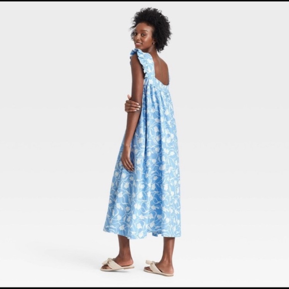 Target Short Ruffle Sleeve A-Line Dress - S